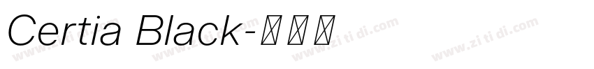 Certia Black字体转换